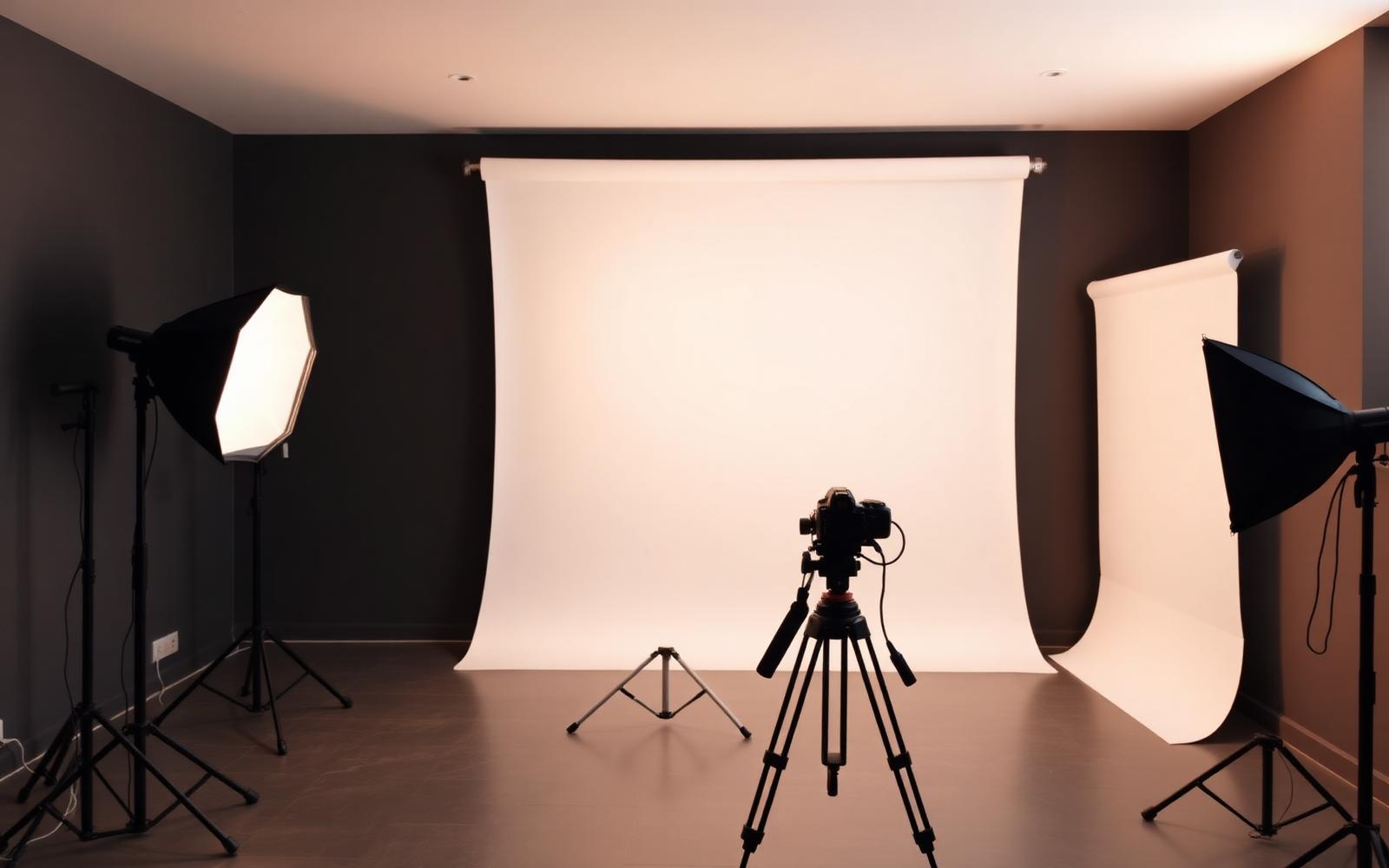 SYON Studio production space with lighting and backdrop